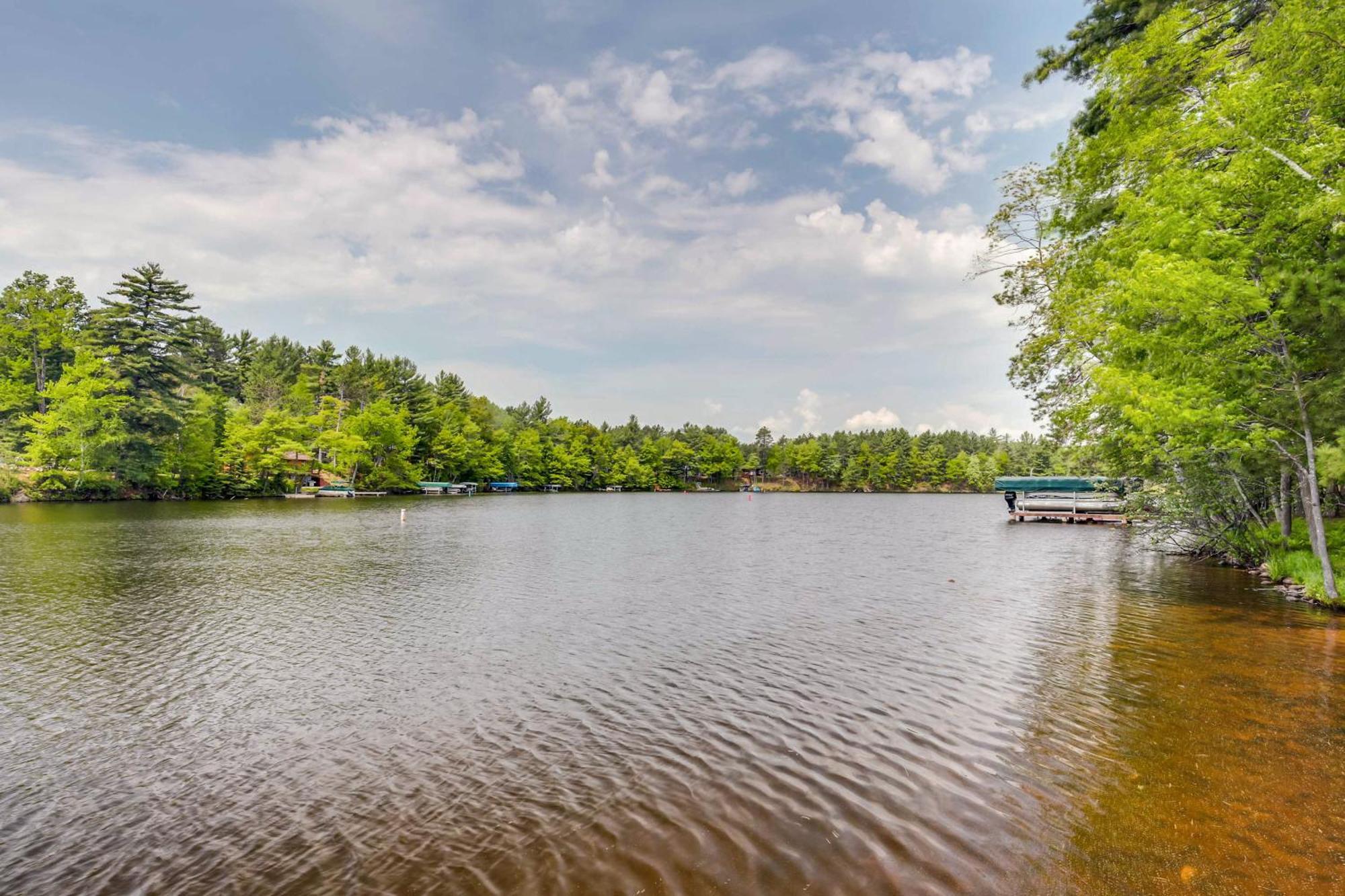 Waterfront Eagle River Home With Dock And Fire Pit! Exterior photo